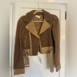 RED Valentino Shearling and Lamb Leather Jacket Size 38/Small